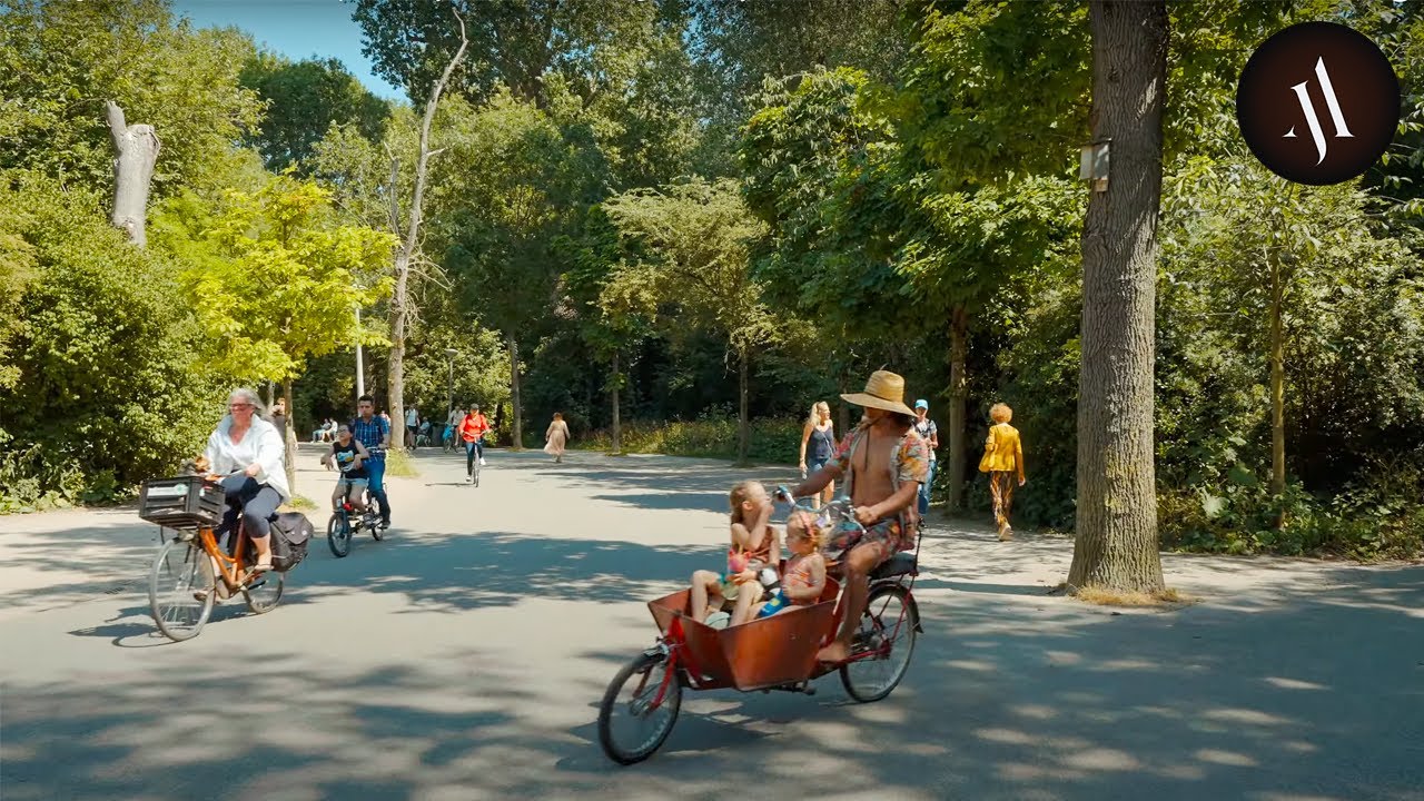 Vondelpark, Amsterdam, Netherlands • 4K Cycling Tour