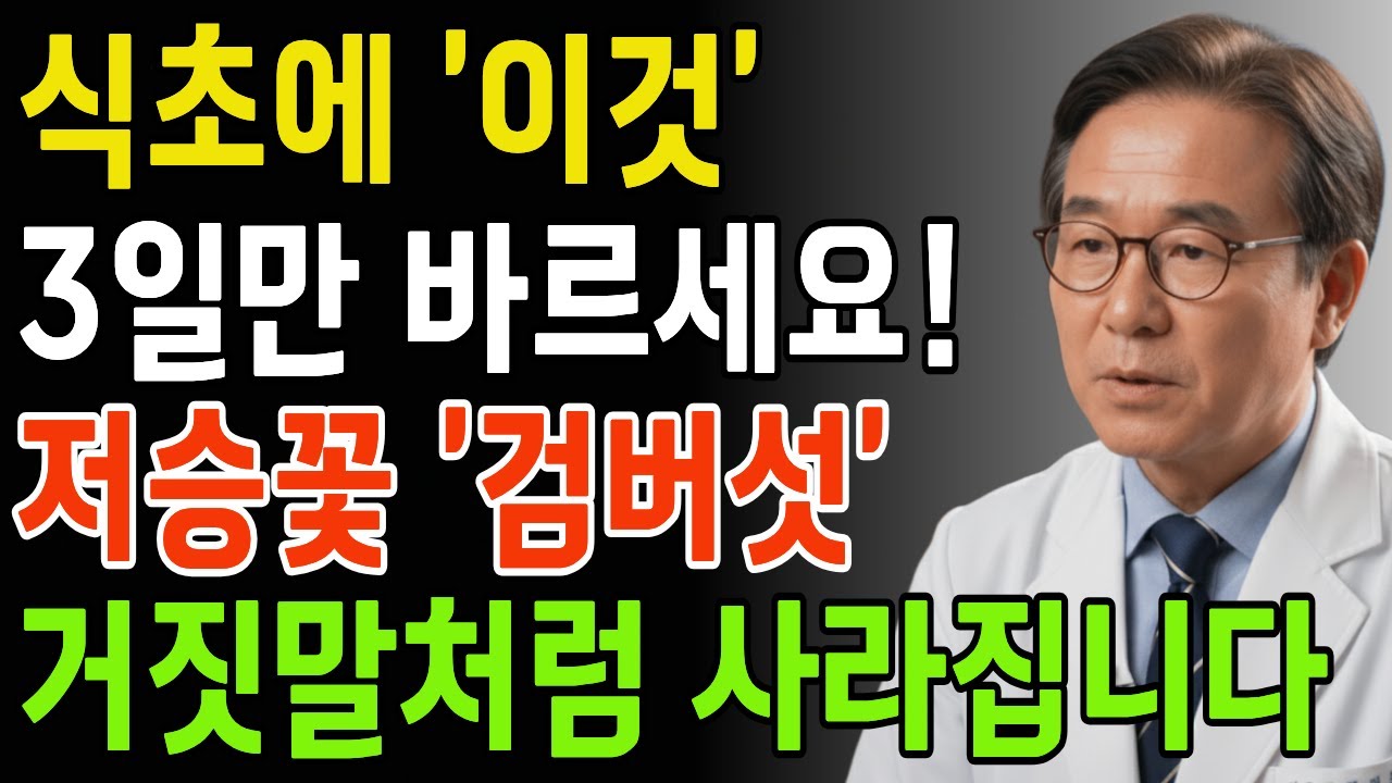 검버섯, 절대 방치하지 마세요! 식초와 집에 있는 '이것'을 섞어 발랐더니 10년 묵은 잡티가 싹 사라졌습니다 | 검버섯제거 | 기미잡티 | 노인건강