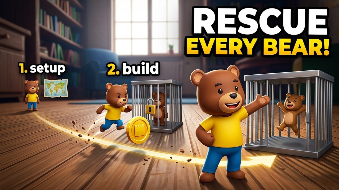 SAVE ALL BEARS IN GIANT HOUSE - SUPER BEAR ADVENTURE #superbearadventure #superbear #games #tutorial