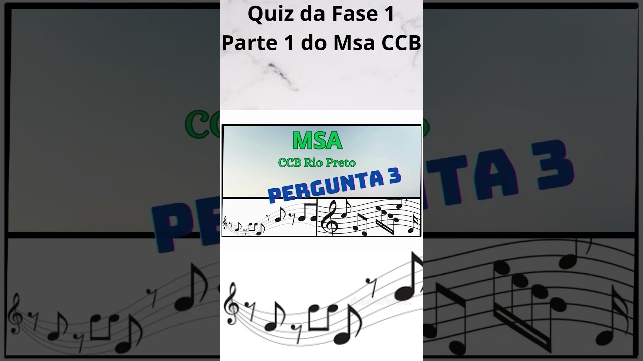 Quiz da fase 1 do MSA da CCB parte 1 #msa #msaccb #msaccbriopreto