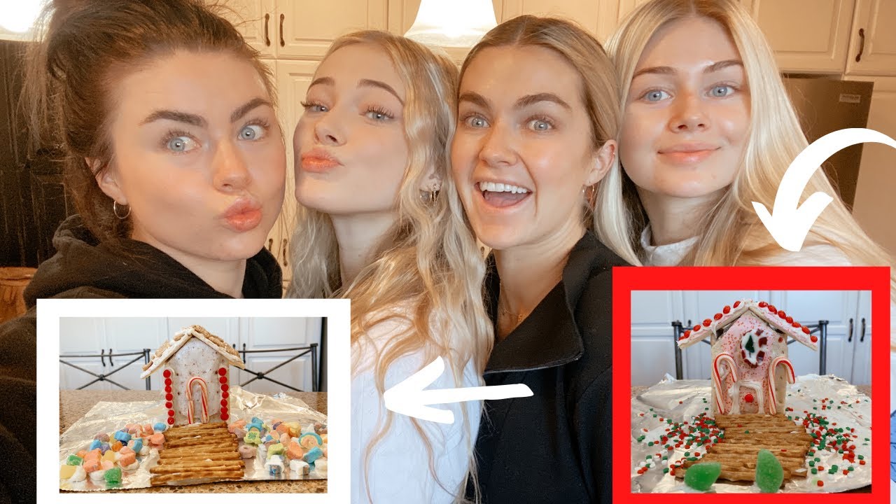 GINGERBREAD HOUSE CHALLENGE WITH THE ARNOLD SISTERS!! *VLOGMAS DAY 24*