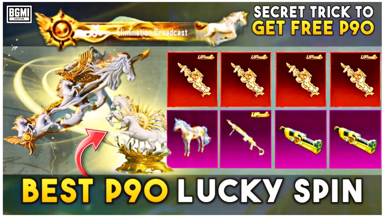 😱BGMI P90 LUCKY SPIN IS HERE | GET FREE UPGRADEABLE P90 SKIN🔥 | SECRET TRICK TO GET 300 LUCKY COIN