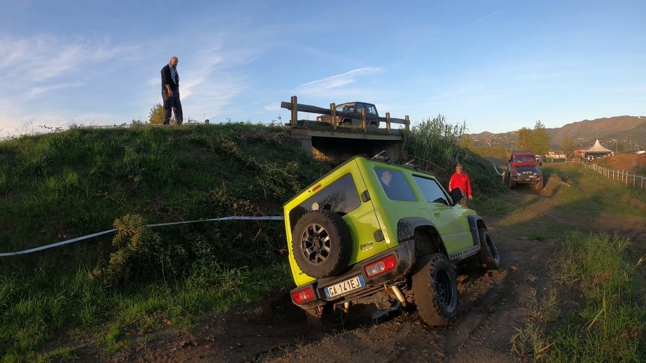 Suzuki JIMNY in area TEST + Wrangler JK  * SARZANA FUORISTRADA 4X4
