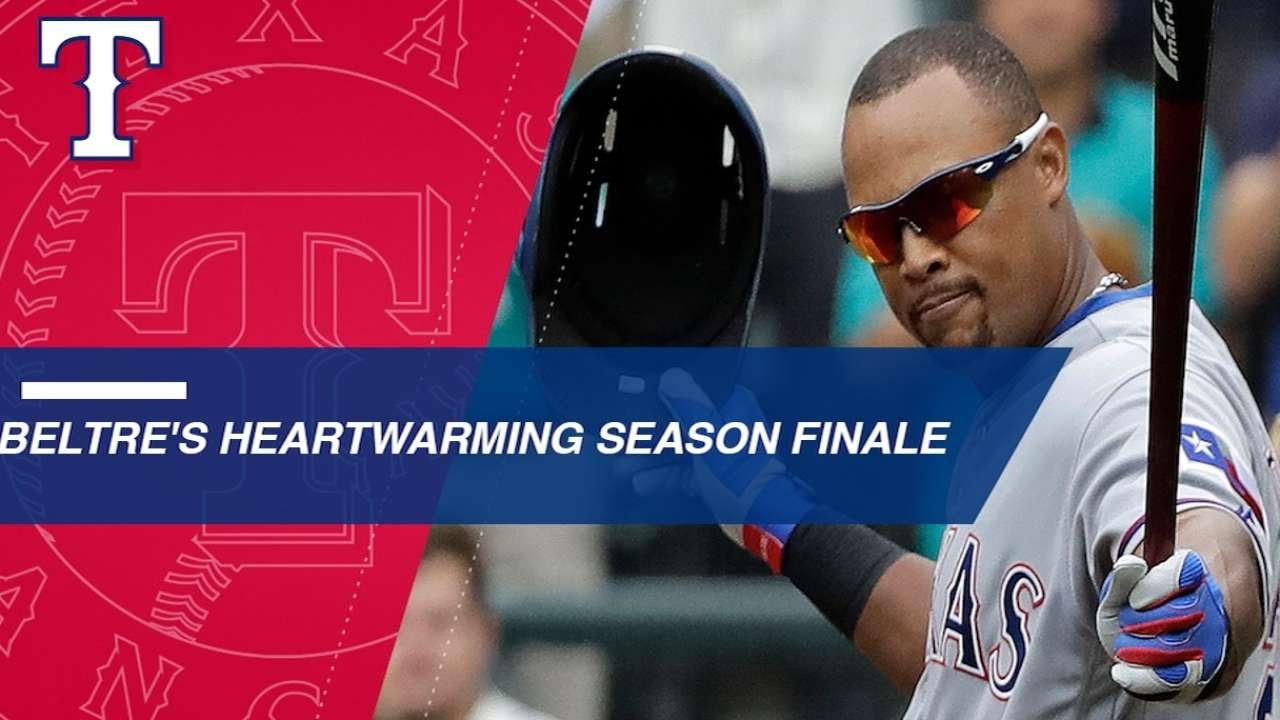 Beltre gets loud ovation in season finale