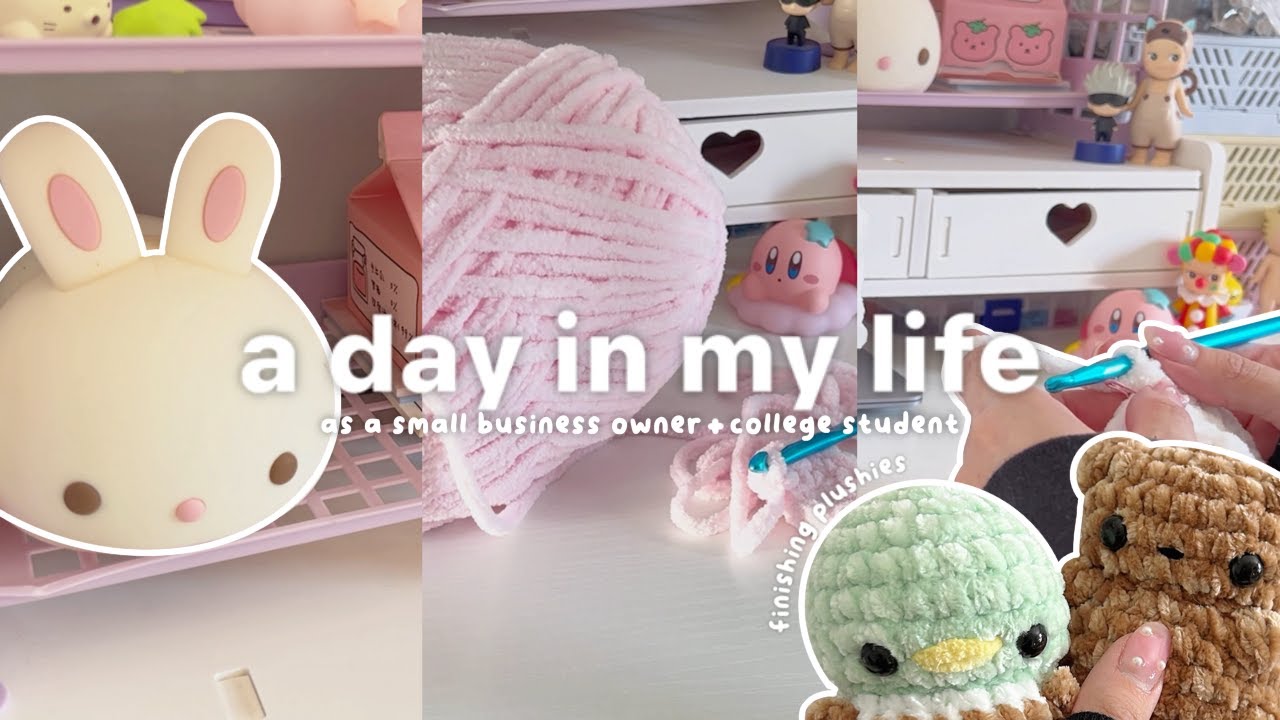 a day in my life  💌🧸 running my small business, packing orders + finishing assignments