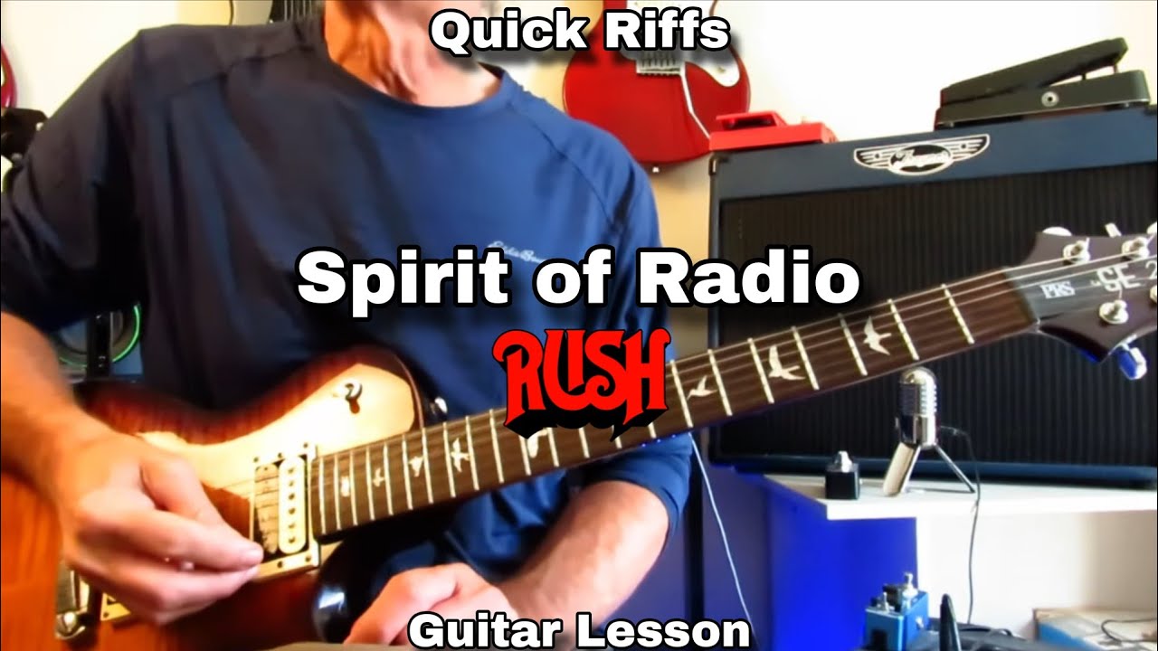 Quick Riffs - SPIRIT OF RADIO - Rush. Guitar Lesson.