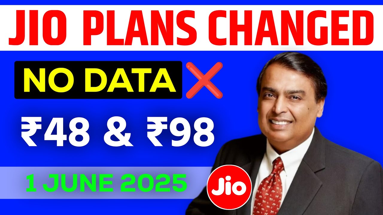 Jio Plans Changed - ₹48 और ₹98 Plan में Data बंद | No Data Benefit | 3 Days Validity | Jio New Offer
