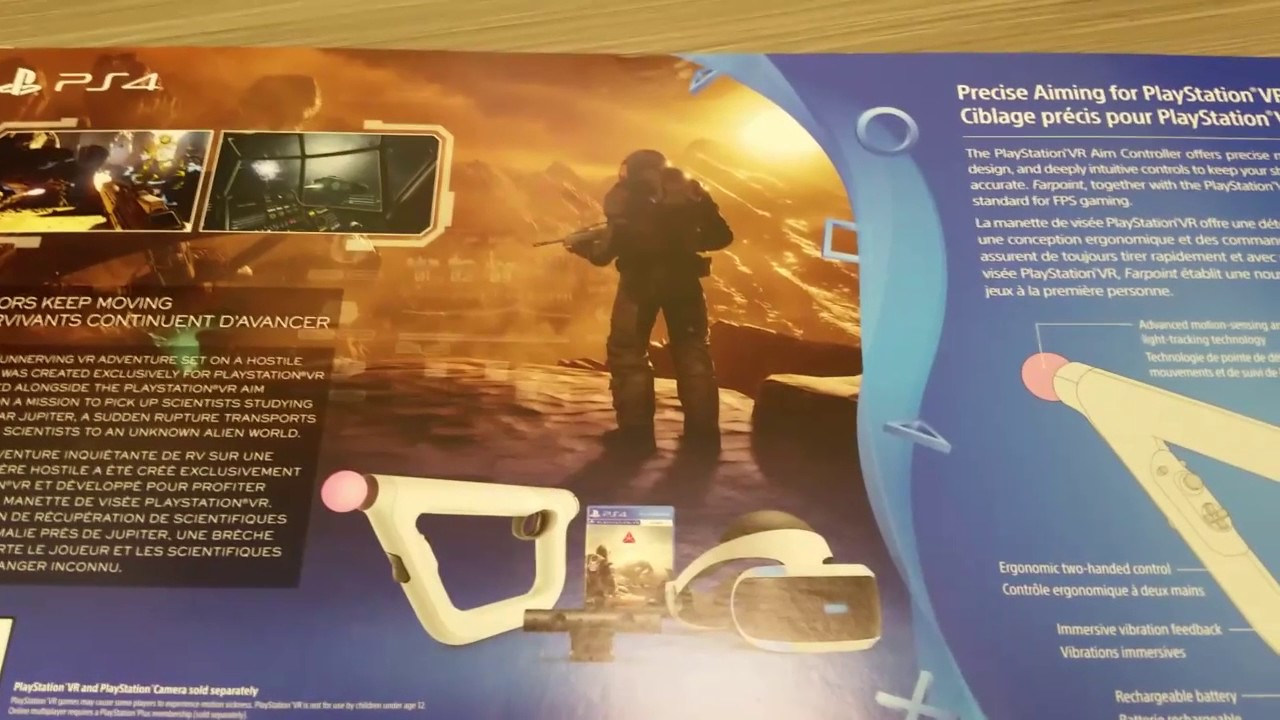 Unboxing Farpoint Playstation VR AIM Controlller Bundle Impulse Gear Sony PS4
