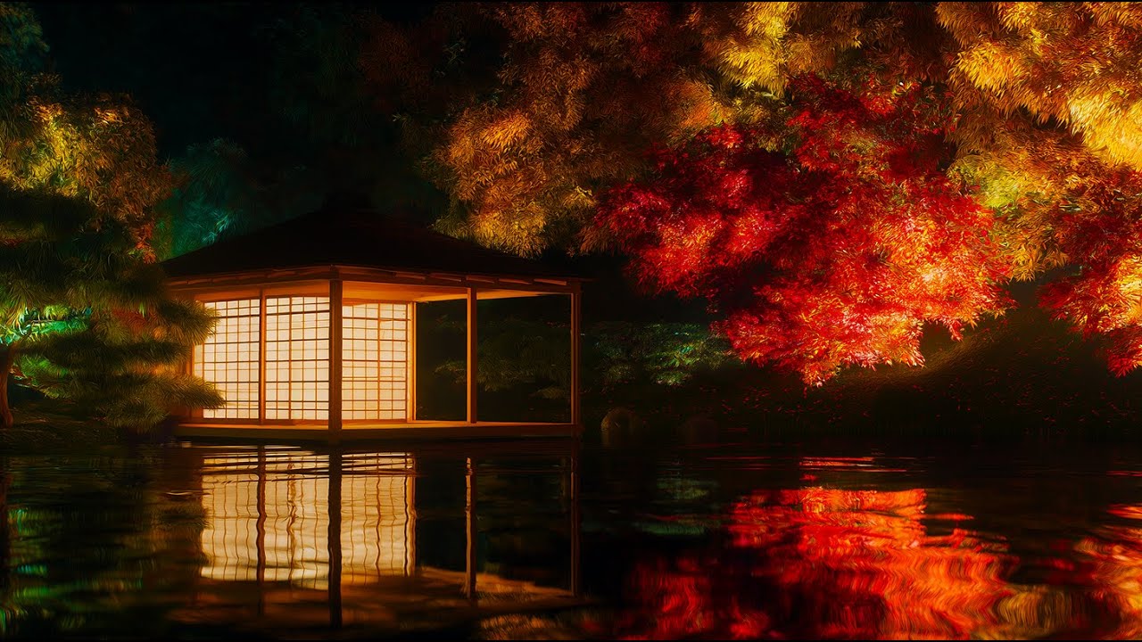 Soothing Crimson Garden - 10 Hours 4K Nature Sounds for Deep Sleep, Meditation, Relaxation