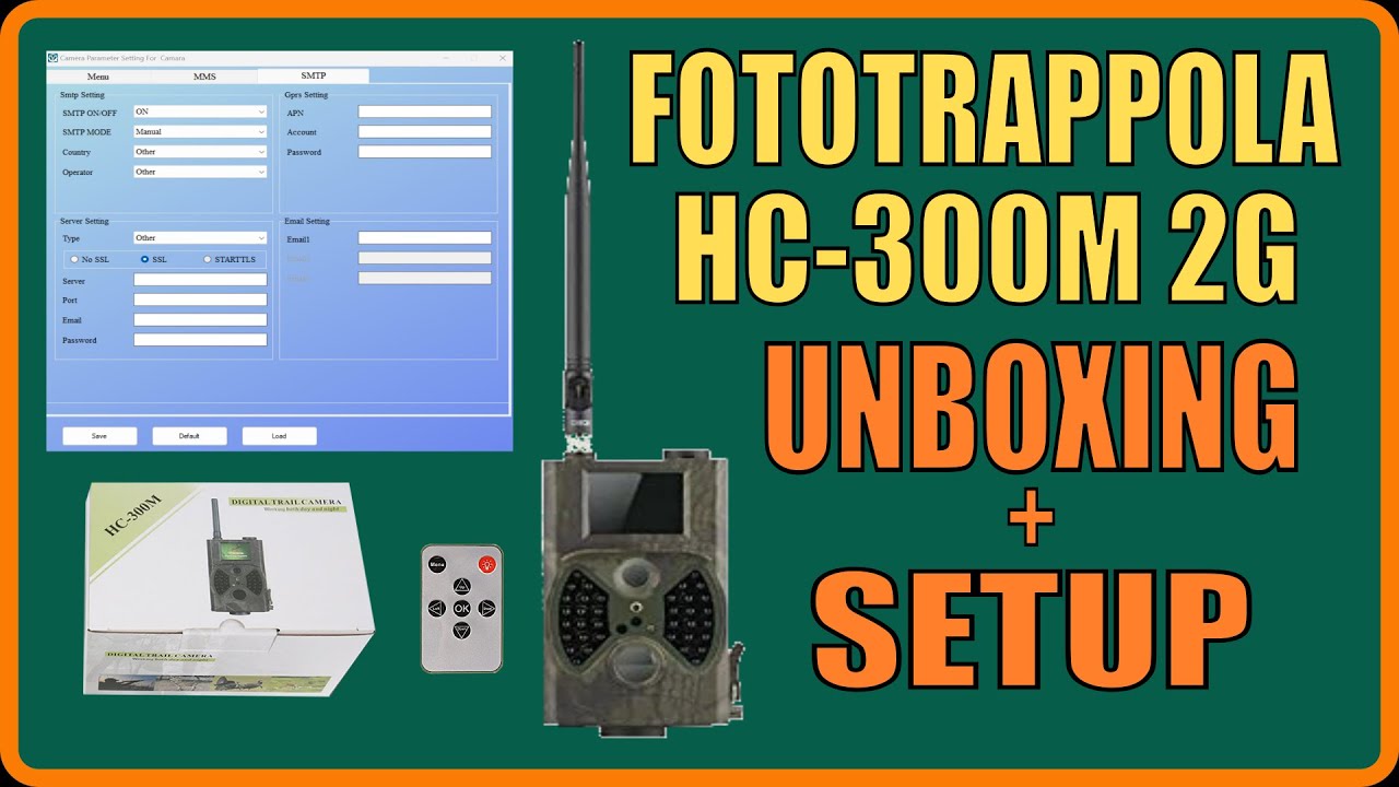 Fototrappola Suntek HC-300M 2G. Unboxing e Configurazione.