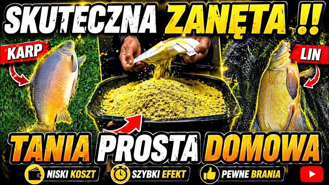 Karp, płoć, lin, karaś, leszcz. Skuteczna zanęta na każdą rybę, jezior i rzekę.