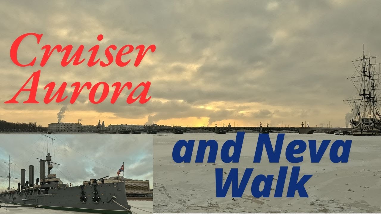 Frozen Neva Riverside Walk | Saint Petersburg Winter Ambience 4K