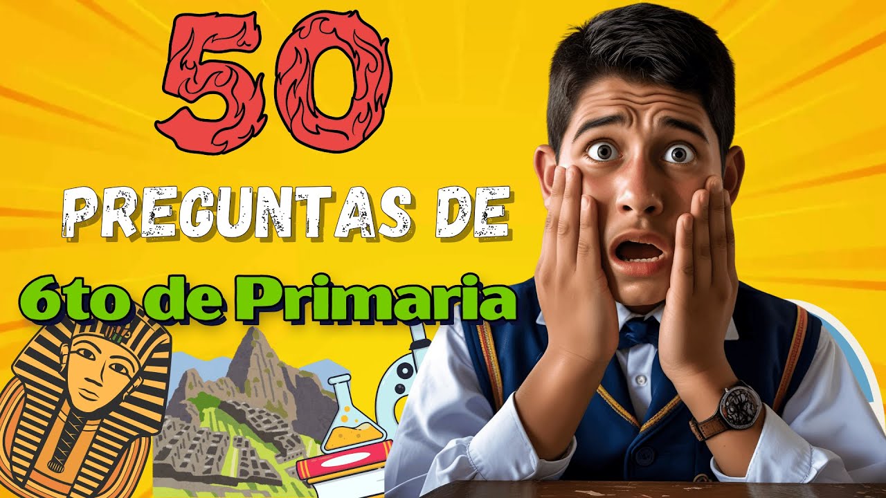 ¿Cuánto recuerdas de primaria? 🏫 | Reto de 50 preguntas #QuizDePrimaria #PreguntasDeColegio