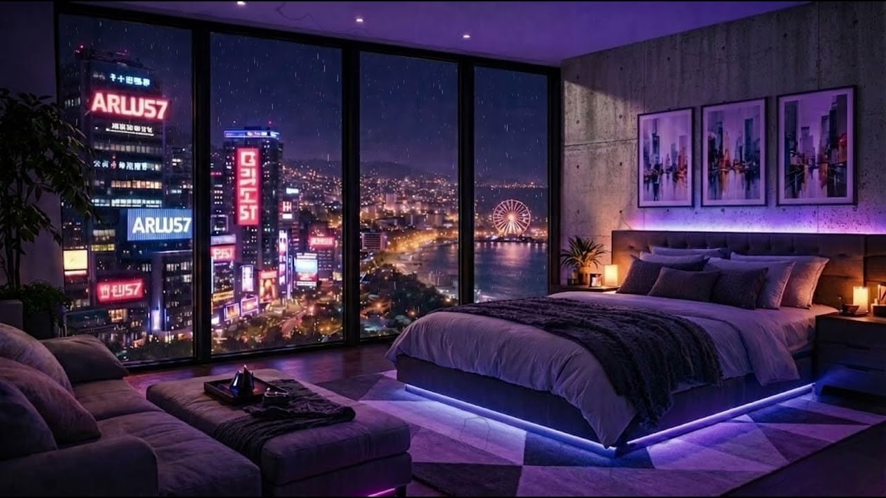 Neon City Night 🌃 Deep Sleep Ambience