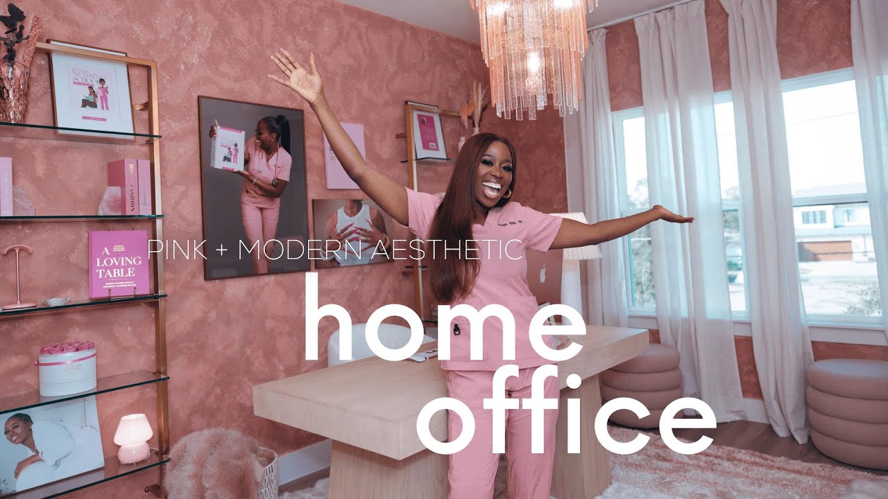 Girlie Pink Office Tour | Modern & Stylish Workspace