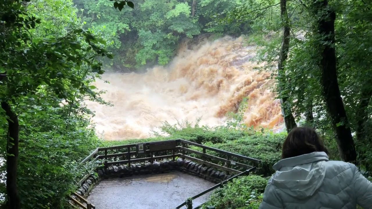 Aysgarth Falls floods 2019