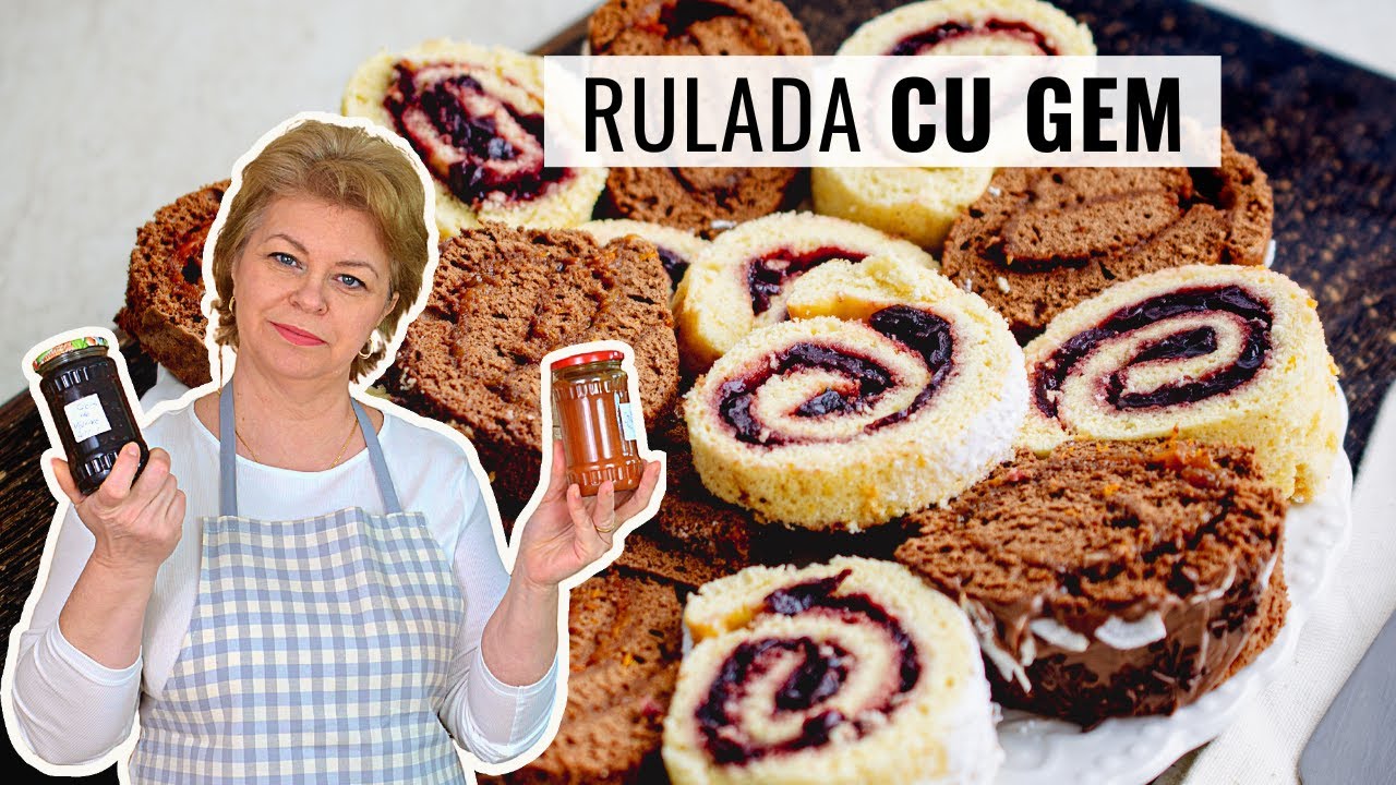 👉 RULADĂ CU GEM - în 2 variante! Cel mai 💰 IEFTIN  DESERT: un borcan cu gem și câteva ouă!