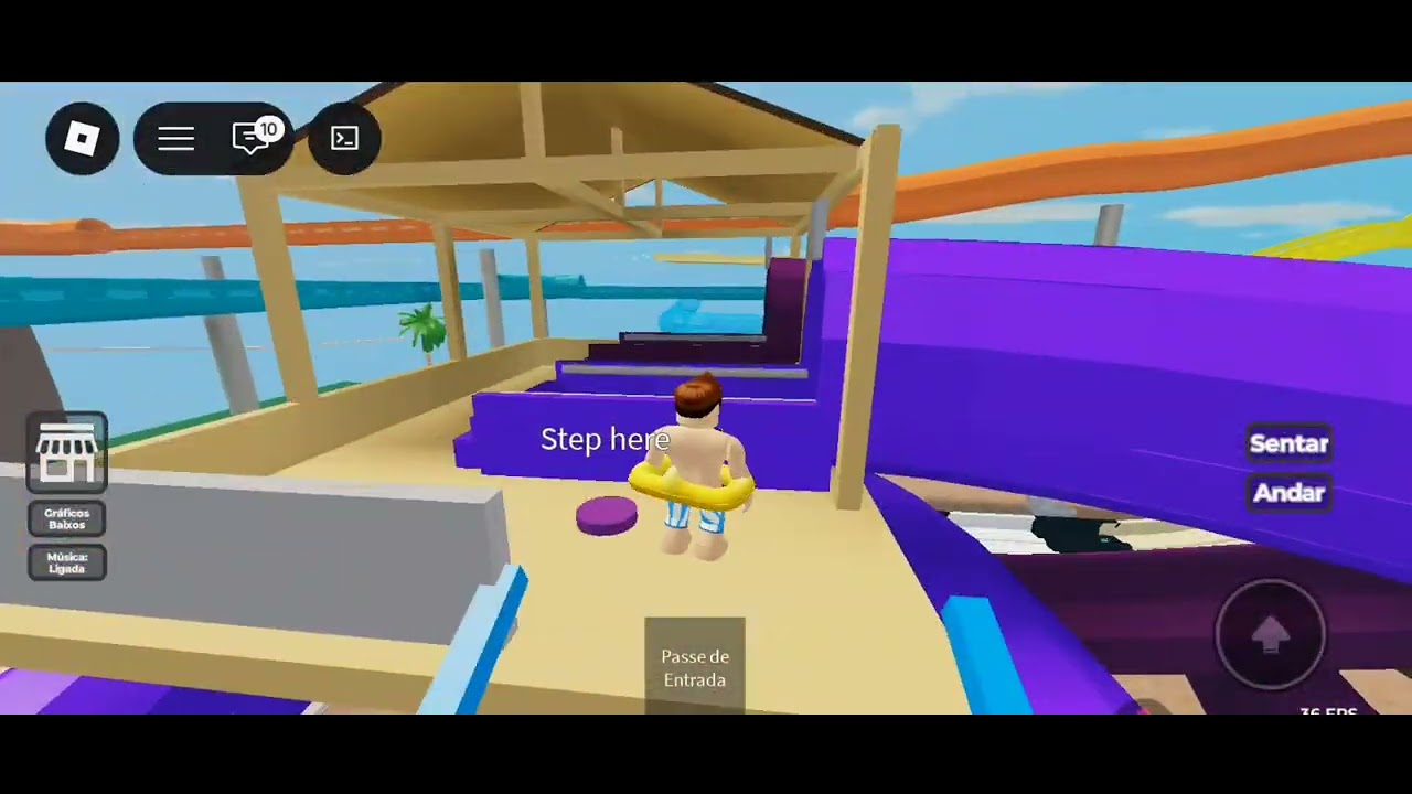 Joguei um jogo de parque aquático 