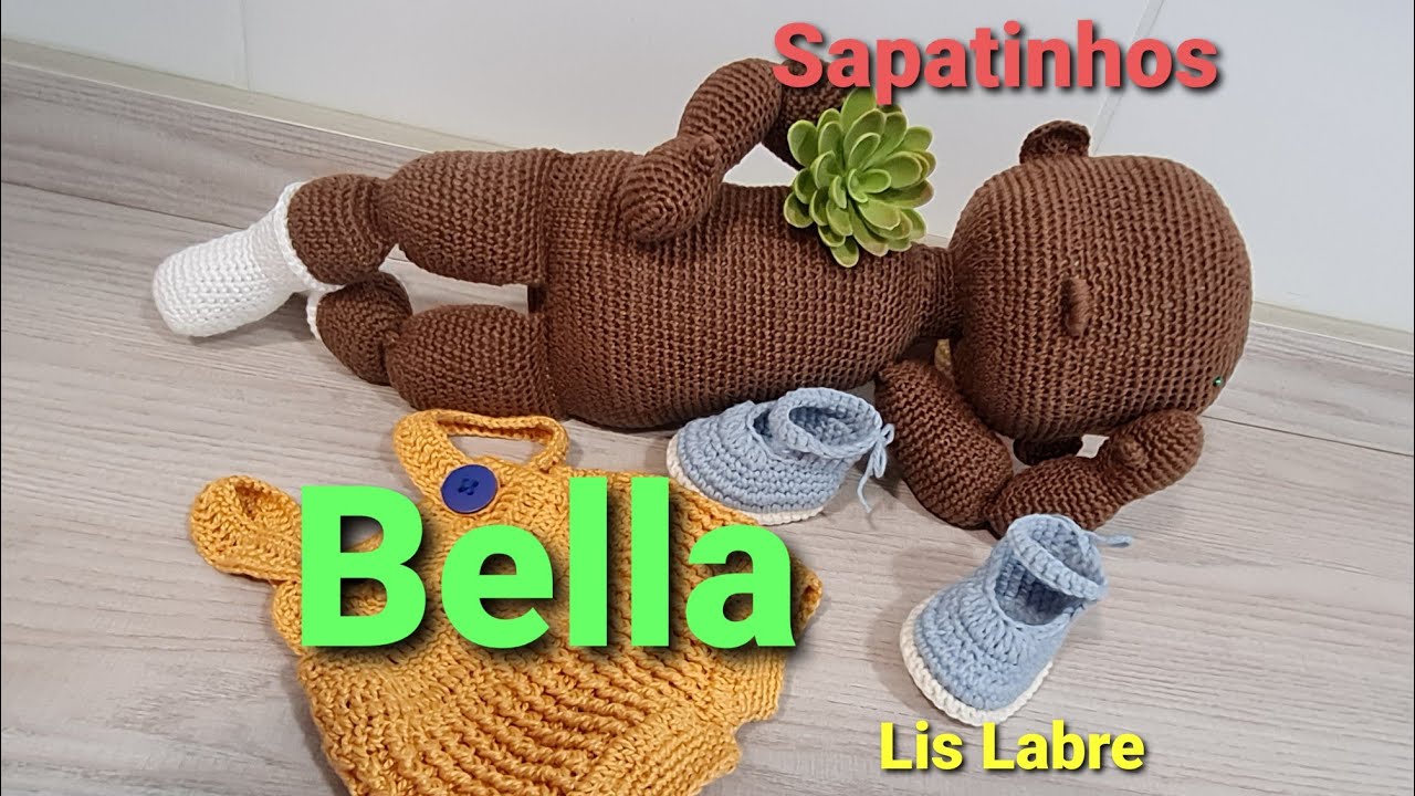 Bella- sapatinho- amigurumi articulado- Boneca amigurumi- croche