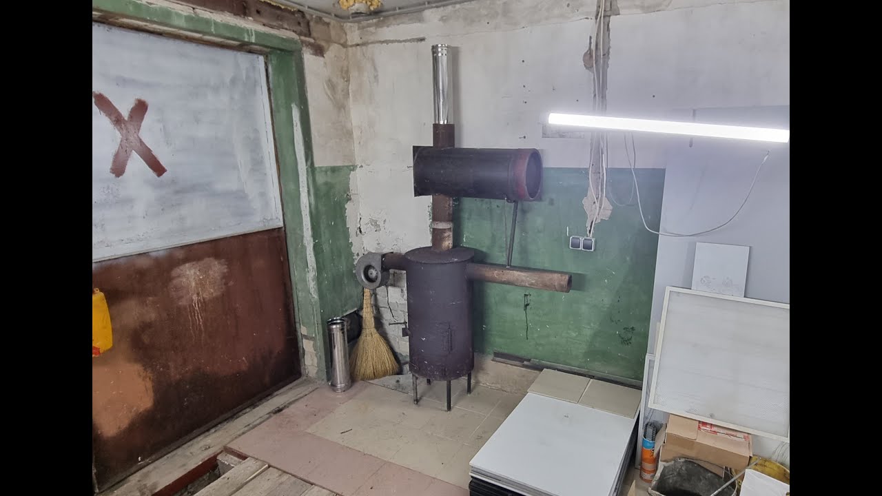 Буржуйка в Гараж +25 при -20 за бортом