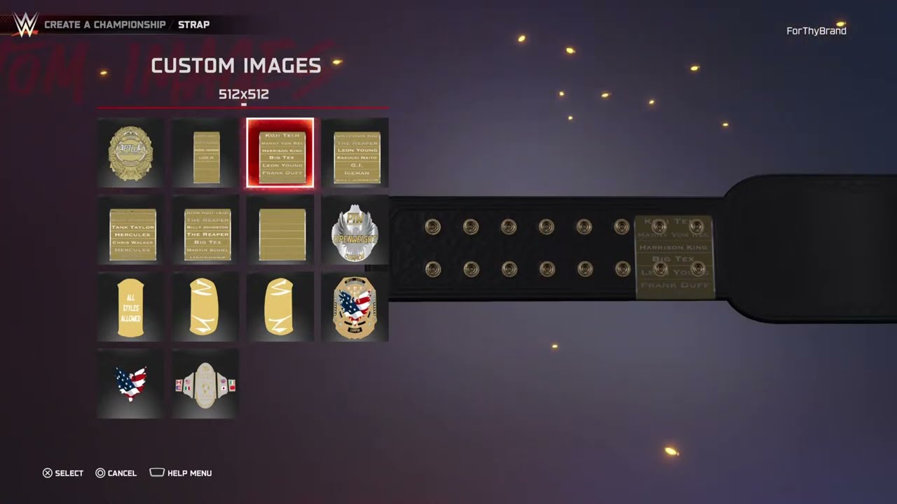 WWE 2K25 Create a Championship  (PTW Championships Pt.1)