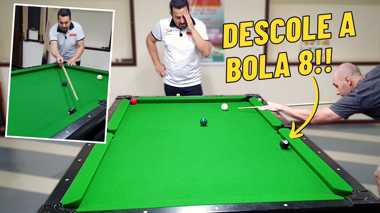 Qual a tacada certa para DESCOLAR o 8?? Efeito e muita técnica na batida 🔥
