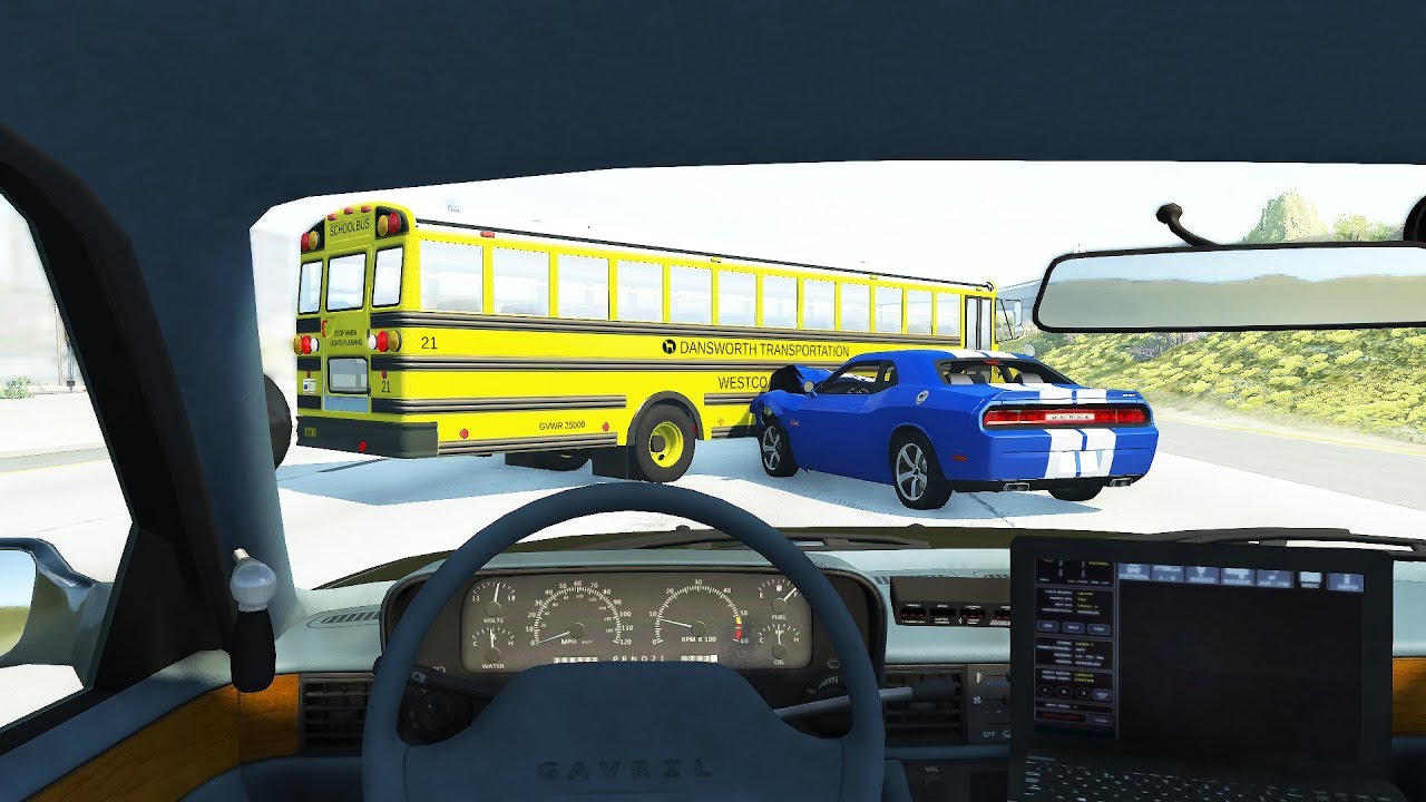 First Person Police Chase Crashes - BeamNG drive