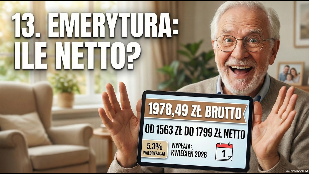 13. EMERYTURA 2026: ZUS zmienia terminy! 🗓️ Tyle dostaniesz na rękę [TABELA NETTO]