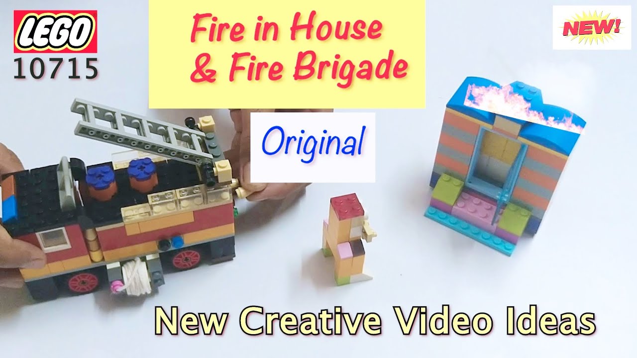 LEGO Fire Brigade Model || House Fire with LEGO Classic 10715 || MOC|| Building Instructions Ideas