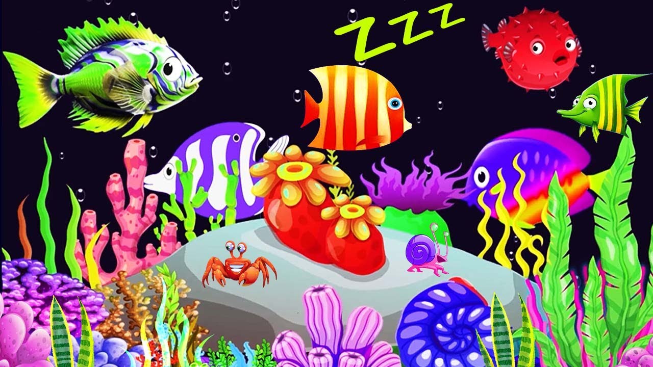 fish lMozart & Brahms Lullabies🐡Sleep Instantly in 3 Minutes 🐠 Undersea Animation 💤Fish Lullaby #112