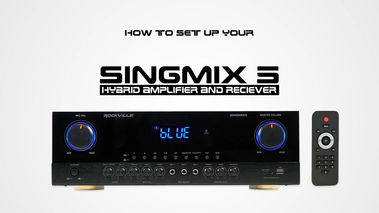 How to set up your Rockville SingMix 5 Bluetooth DJ/Pro/Karaoke/Home Amplifier Mixer Receiver (DEMO)