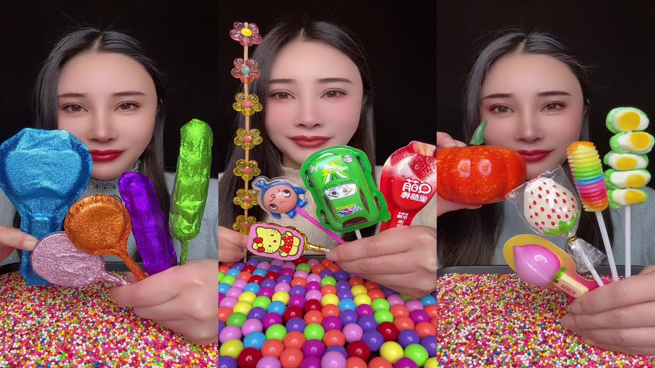 ASMR Конфеты 🍬 Игрушки принцессы 👑 Забавные очки 🤓 Фруктовое желе 🍇 Клубничные лакомства 🍓 EP462