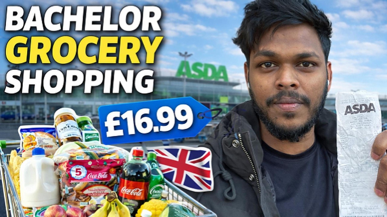 My Weekly Grocery Shopping as a Bachelor in the UK | Budget Shopping