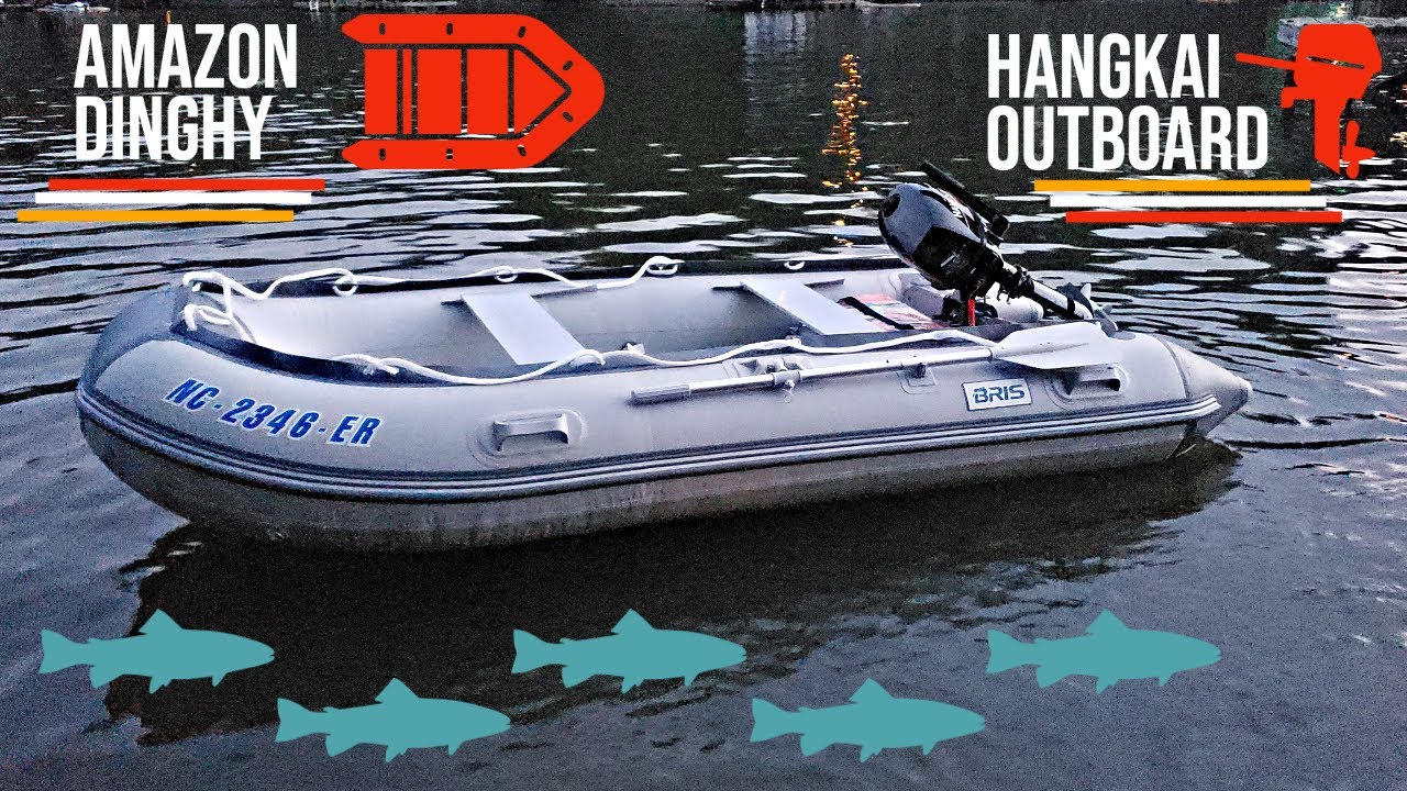 Fishing on Amazon dinghy with Chinese Hangkai outboard