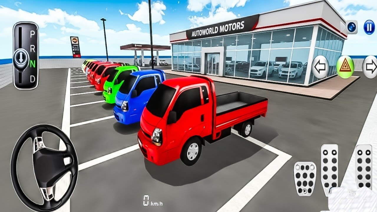 Colourful Unlimited Mini Truck Car 🚕 Collect The Parking Gass Pump Driving Class Game-3D Simulator 