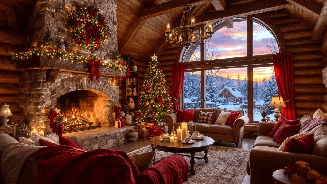 Calm Smooth Jazz by Fireplace Glow for Productive Work Hours