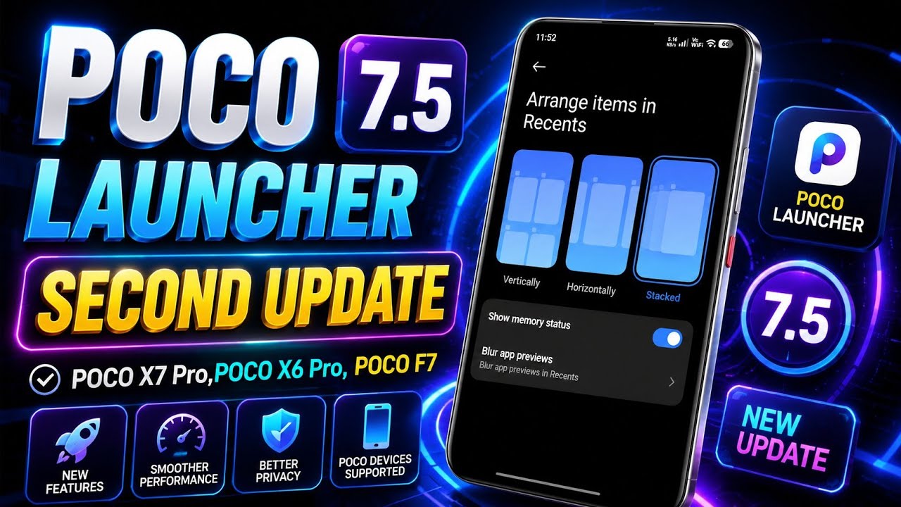 Вышло второе обновление POCO Launcher 7.5 для всех устройств POCO! 🔥
