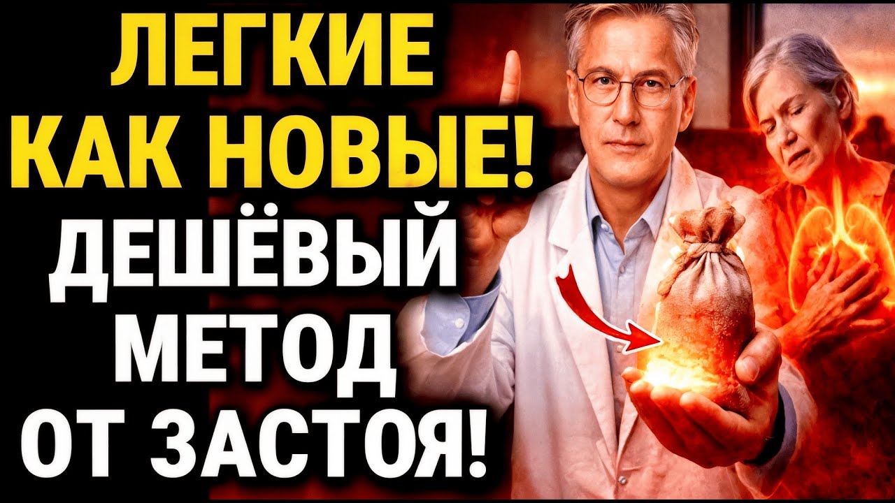 ВЫТЯГИВАЕТ ВСЮ МОКРОТУ! Приложите ЭТО к груди КО СНУ — и легкие ЧИСТЫ к утру!