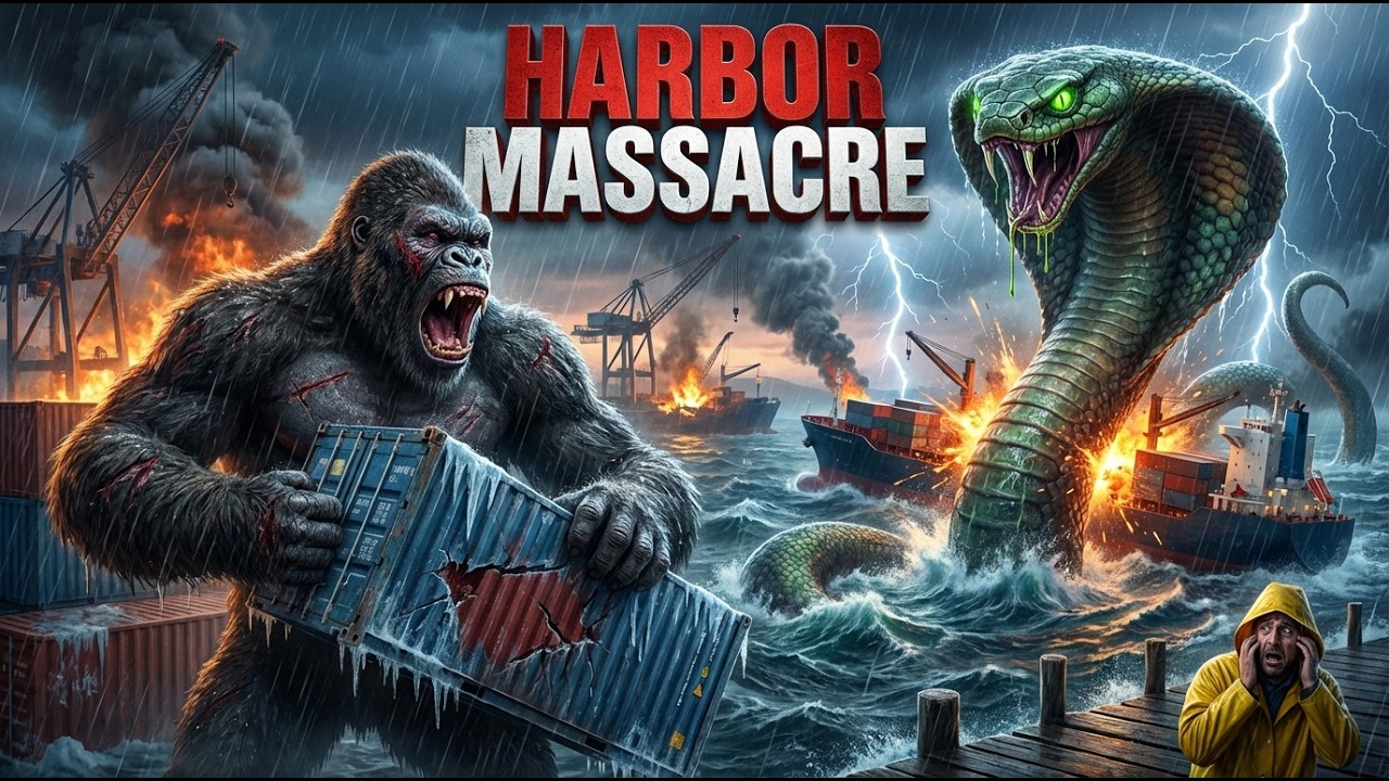 EPIC! KONG vs SEA COBRA QUEEN – Alaska Harbor Massacre (INSANE Battle)