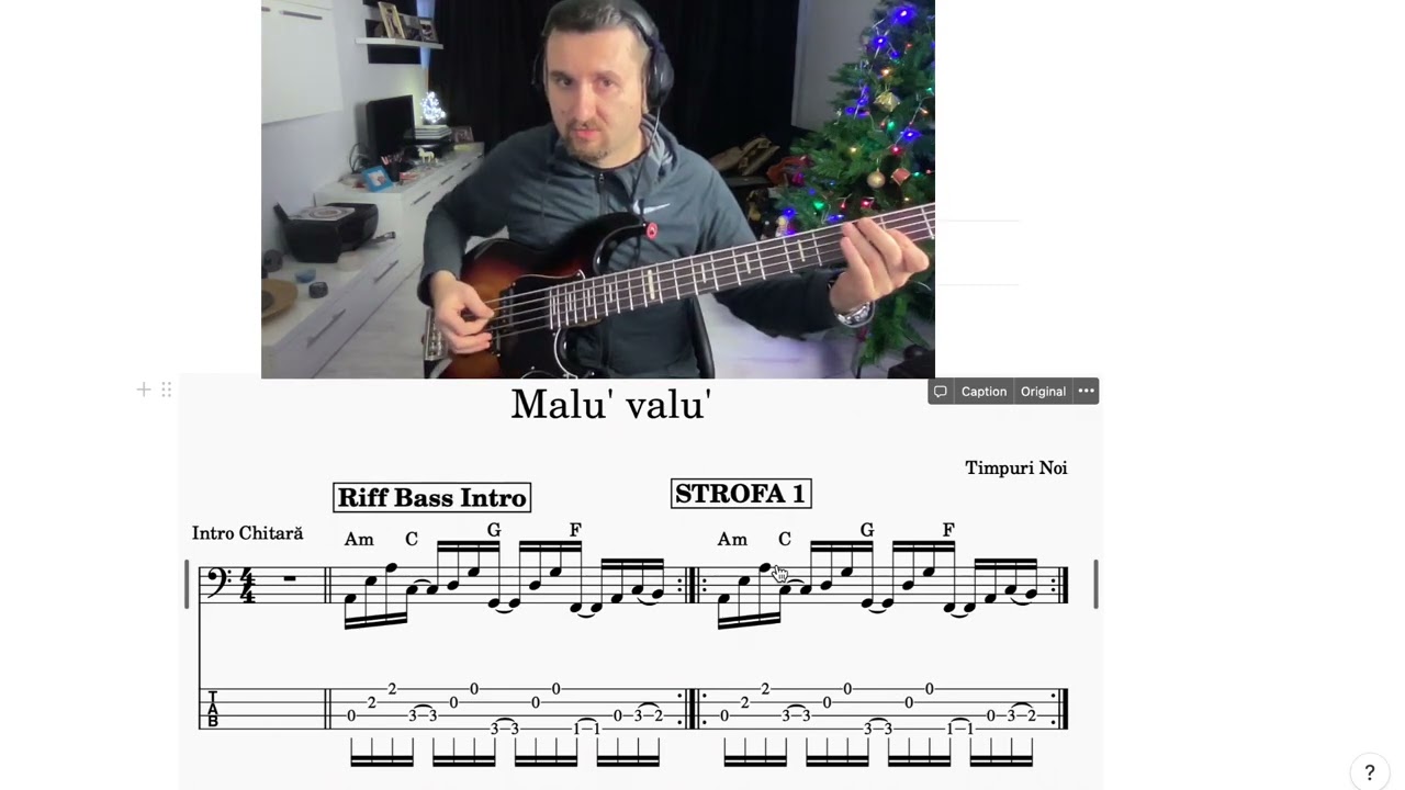 Timpuri Noi - Malu Valu - Riff Bass Strofa 1