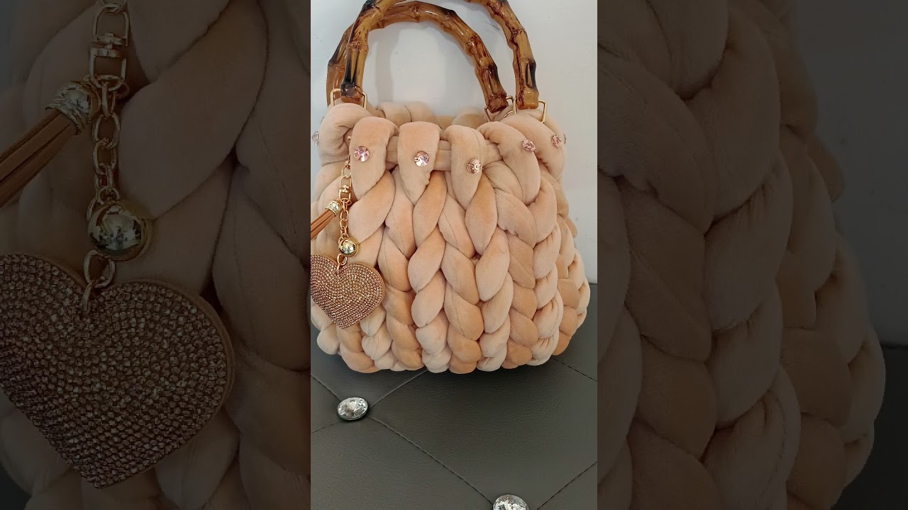 Marshmallow bag borsa fettuccia uncinetto
