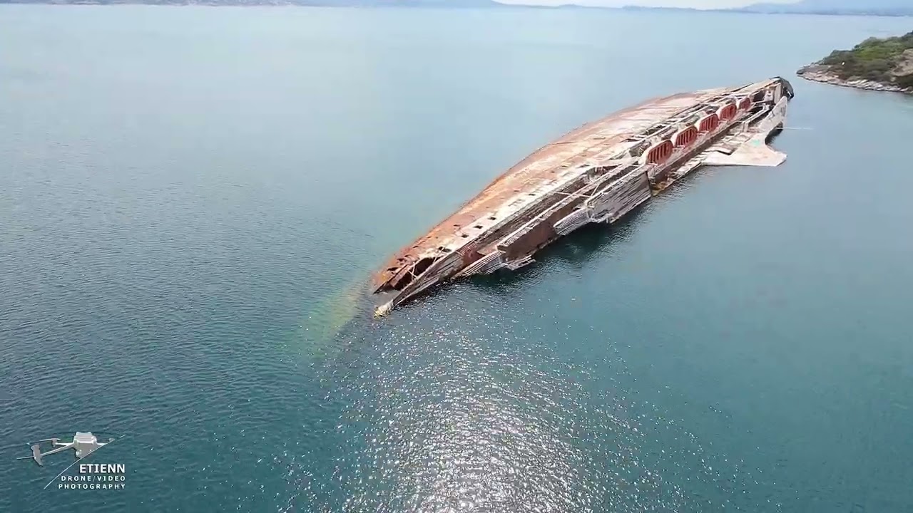 ΝΑΥΑΓΙΟ MEDITERRANEAN SKY, ΑΘΗΝΑ, ΕΛΛΑΔΑ - SHIPRECK VIDEO, ATHENS, GREECE - DRONE 4K