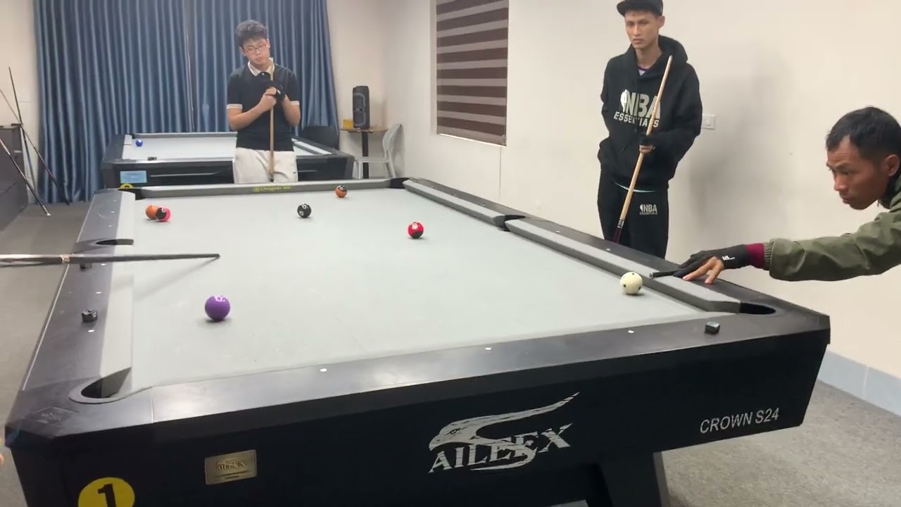 Trận Chiến Bi a Team Tồ Tề phương côn tâm dí solo với phương ngọt và chương dí p2