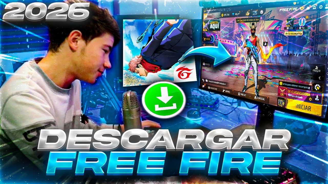 COMO DESCARGAR Y CONFIGURAR FREE FIRE PARA PC EN 2026 ✅ EMULADOR GAMA BAJA 2026