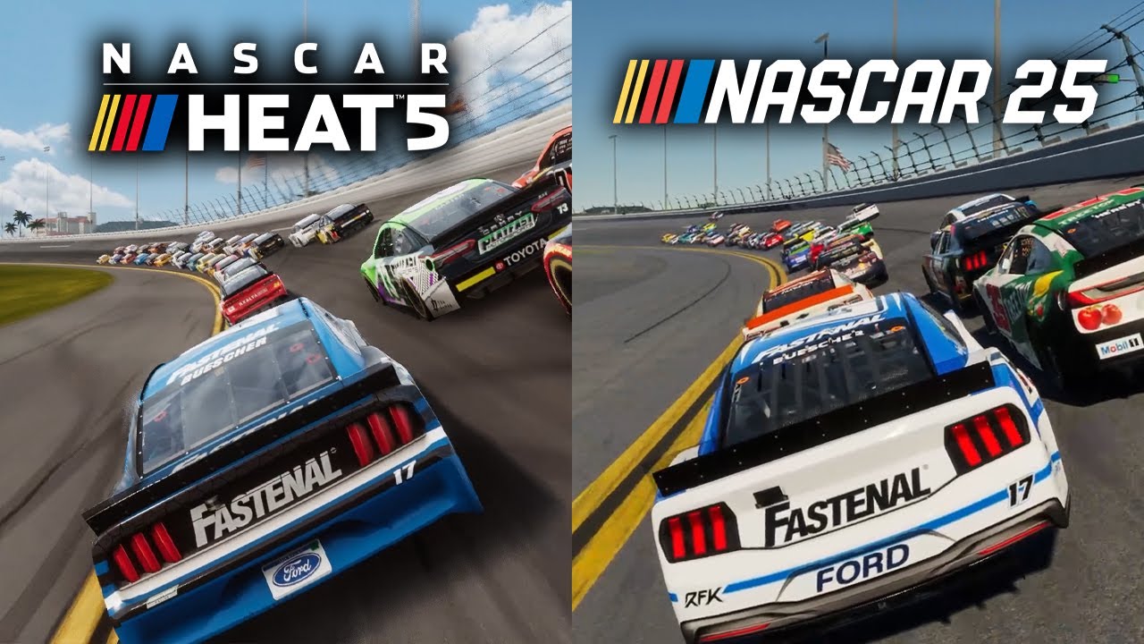 NASCAR Heat 5 vs NASCAR 25 | Direct Comparison