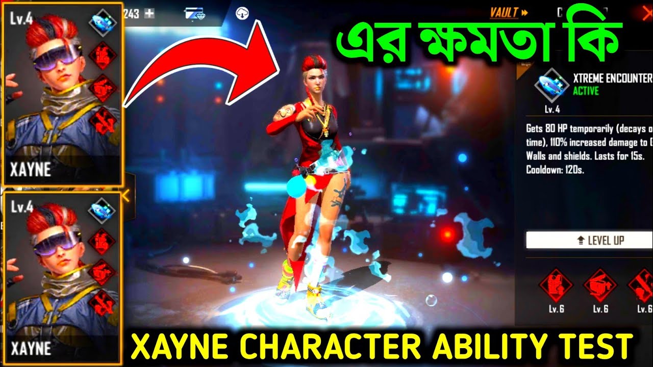 Xayne Character Ability Test In Free Fire Bangla || Free Fire Xayne Character Ability Test Bangla