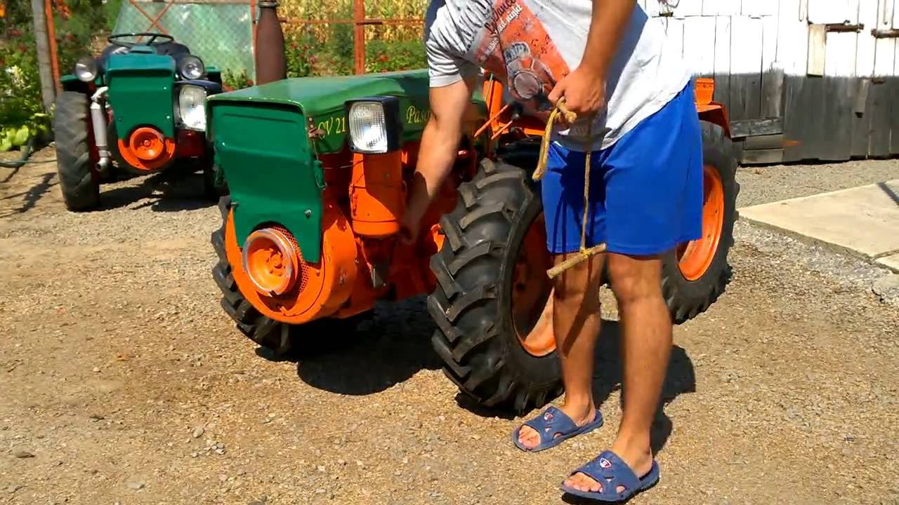 Arranque trattorino/PORNIRE LA SFOARA Lombardini LDA 820/pasquali 990 4X4 21CV ,manual start.