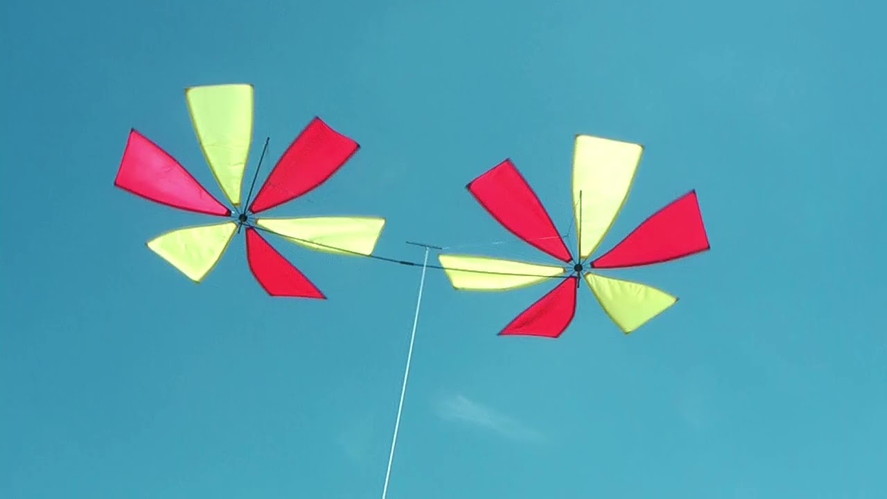 Single Line Kite with 2 Rotors