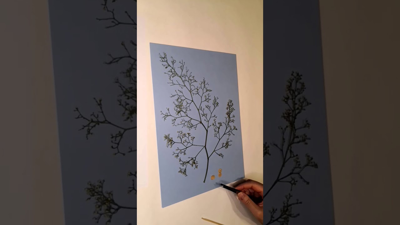 The making of Pressed Floral Art - blue