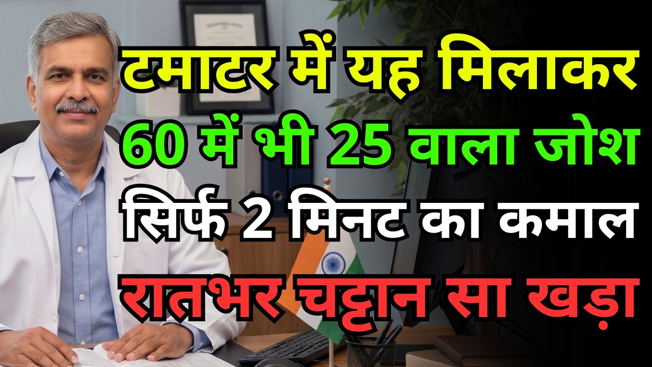 सिर्फ 2 मिनट में टमाटर के साथ यह मिलाते ही, शरीर में आएगी फौलादी जैसी ताकत! लंबी उम्र का राज़।